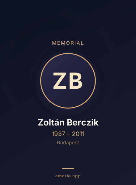 Memorial portrait of Zoltán Berczik