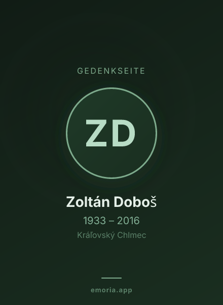 Gedenkportrait von Zoltán Doboš
