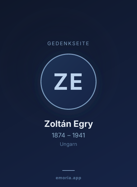 Gedenkportrait von Zoltán Egry
