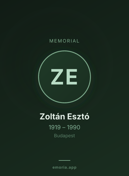 Memorial portrait of Zoltán Esztó