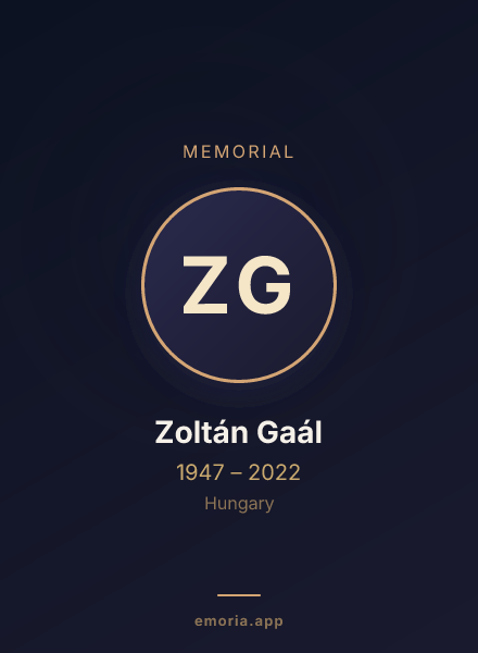 Memorial portrait of Zoltán Gaál