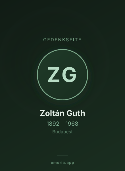 Gedenkportrait von Zoltán Guth