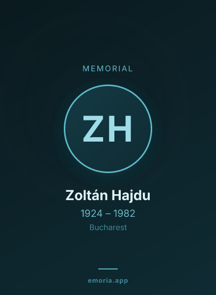 Memorial portrait of Zoltán Hajdu
