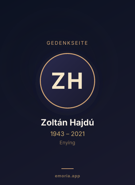 Gedenkportrait von Zoltán Hajdú