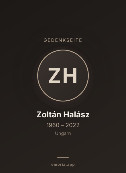 Gedenkportrait von Zoltán Halász