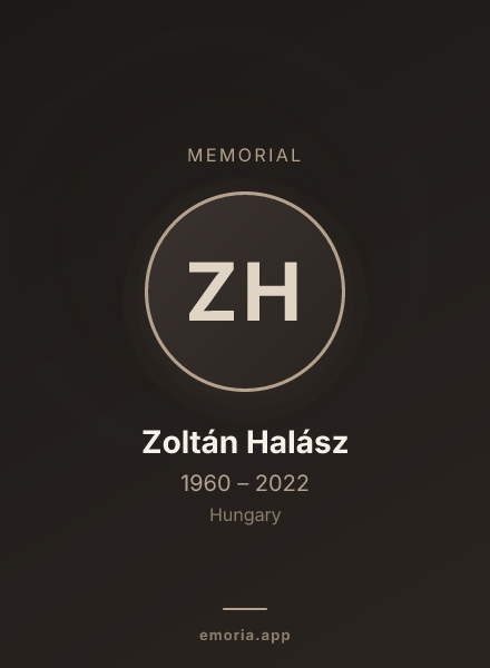 Memorial portrait of Zoltán Halász