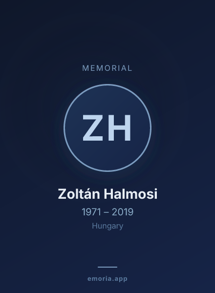 Memorial portrait of Zoltán Halmosi