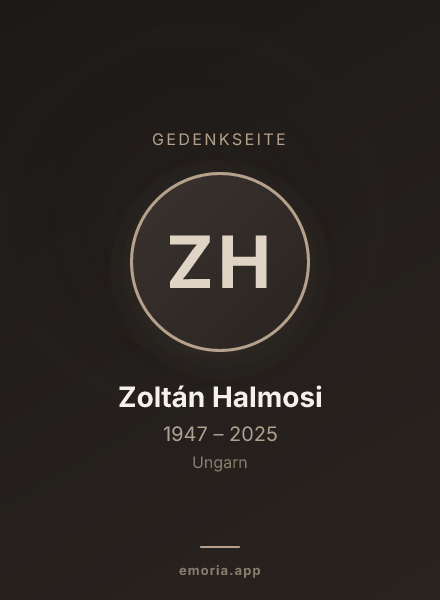 Gedenkportrait von Zoltán Halmosi
