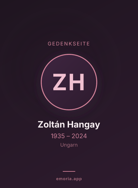 Gedenkportrait von Zoltán Hangay