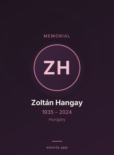 Memorial portrait of Zoltán Hangay