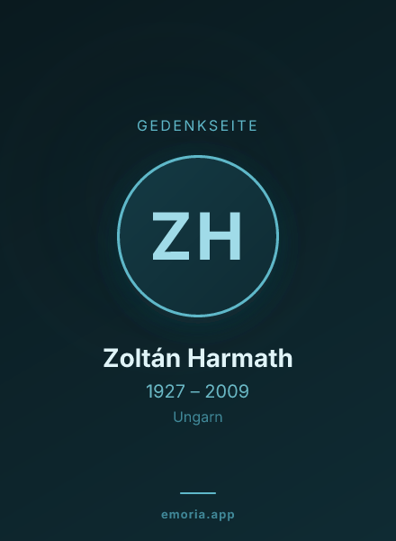 Gedenkportrait von Zoltán Harmath