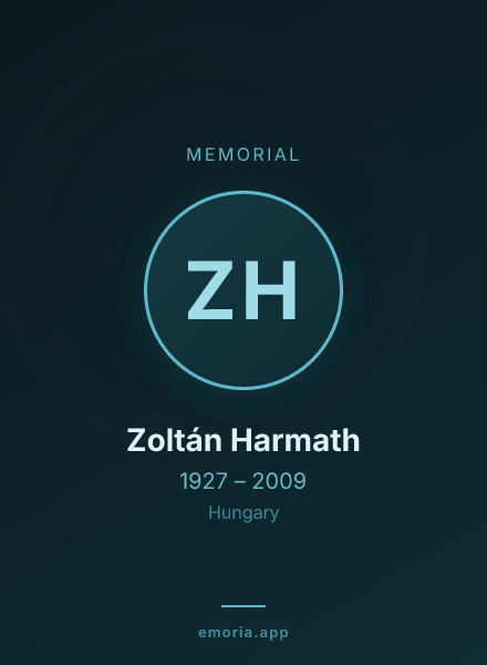 Memorial portrait of Zoltán Harmath