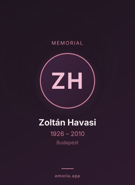 Memorial portrait of Zoltán Havasi
