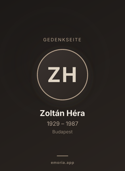 Gedenkportrait von Zoltán Héra