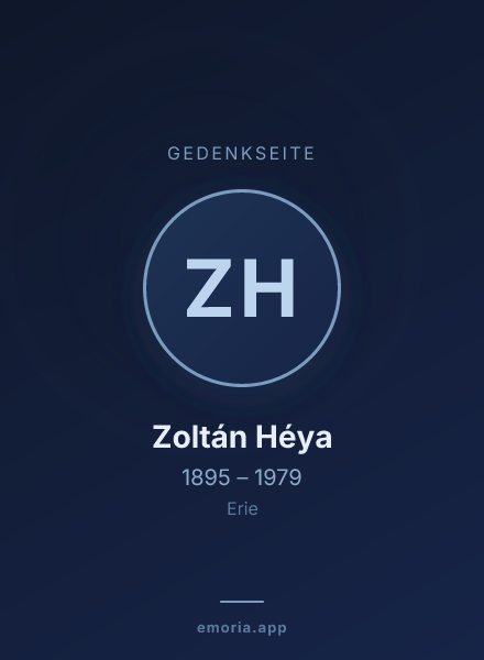 Gedenkportrait von Zoltán Héya