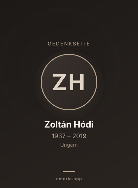Gedenkportrait von Zoltán Hódi