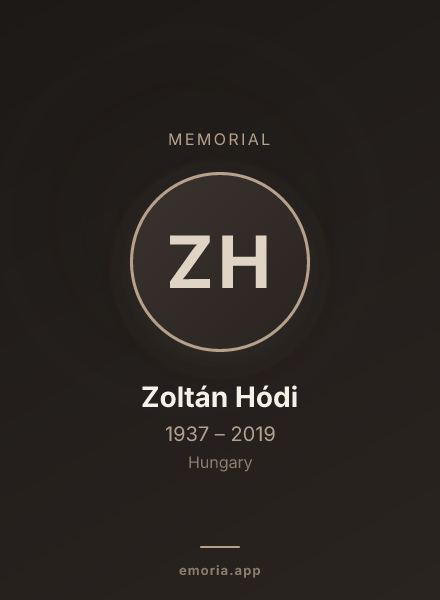 Memorial portrait of Zoltán Hódi