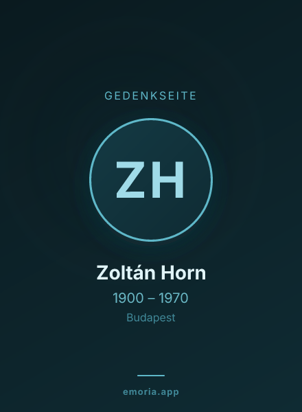 Gedenkportrait von Zoltán Horn