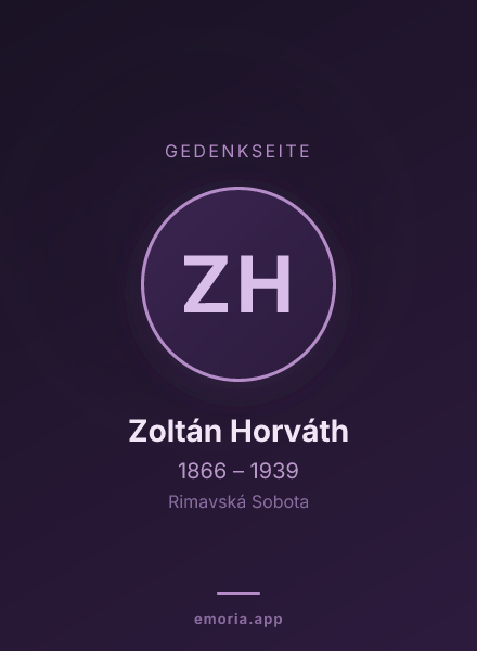 Gedenkportrait von Zoltán Horváth