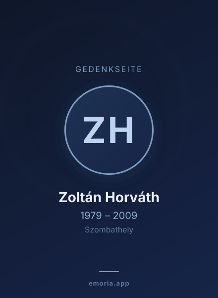 Gedenkportrait von Zoltán Horváth
