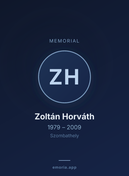 Memorial portrait of Zoltán Horváth