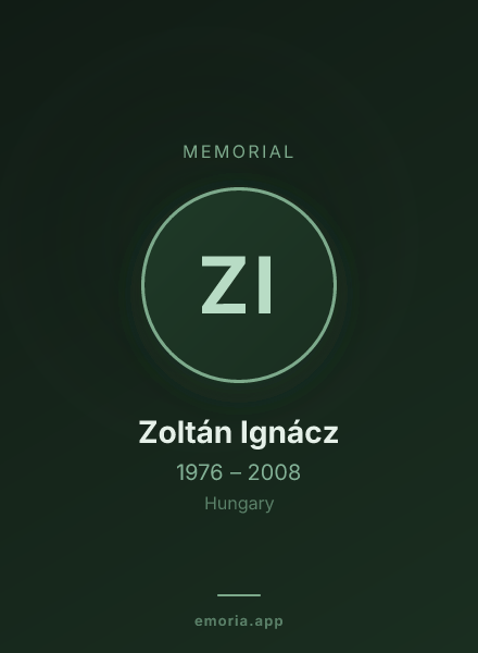 Memorial portrait of Zoltán Ignácz