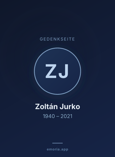 Gedenkportrait von Zoltán Jurko