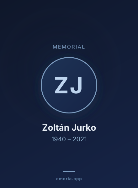 Memorial portrait of Zoltán Jurko