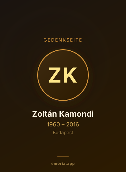 Gedenkportrait von Zoltán Kamondi