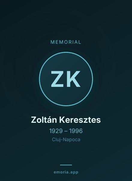 Memorial portrait of Zoltán Keresztes