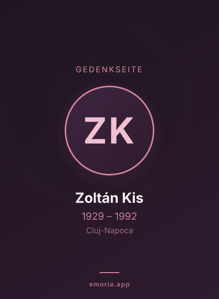 Gedenkportrait von Zoltán Kis