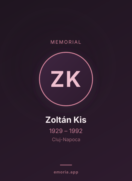 Memorial portrait of Zoltán Kis