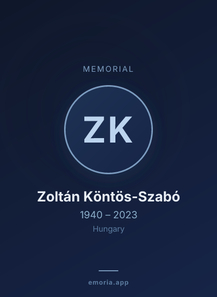 Memorial portrait of Zoltán Köntös-Szabó
