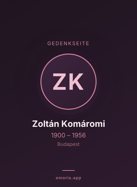 Gedenkportrait von Zoltán Komáromi