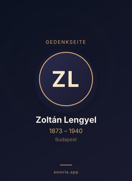 Gedenkportrait von Zoltán Lengyel