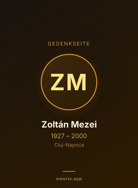 Gedenkportrait von Zoltán Mezei
