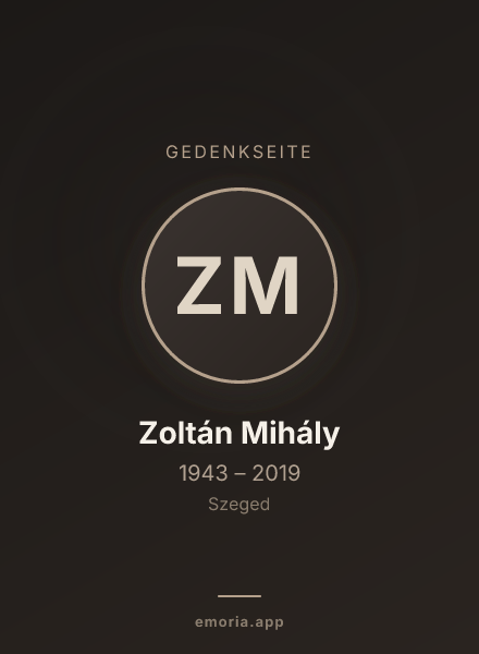 Gedenkportrait von Zoltán Mihály