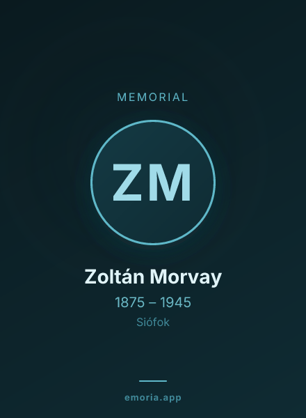 Memorial portrait of Zoltán Morvay