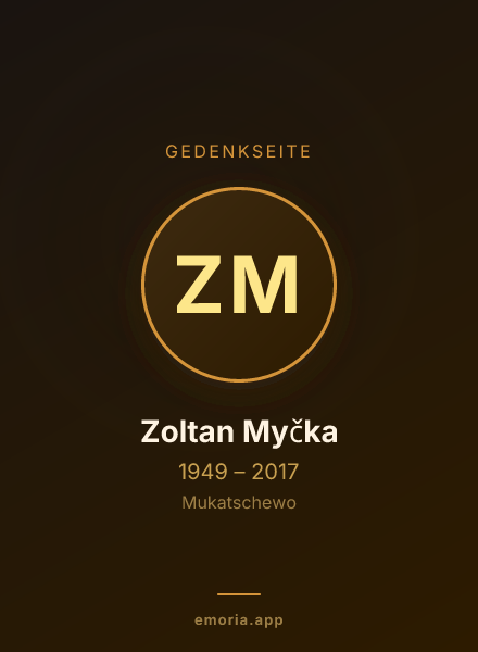Gedenkportrait von Zoltan Myčka