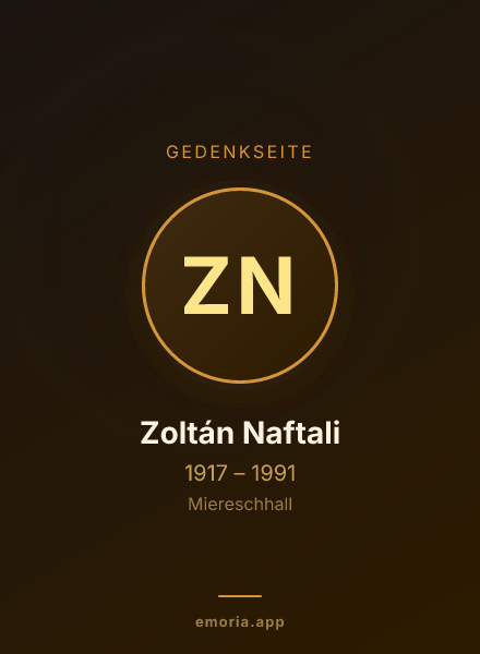 Gedenkportrait von Zoltán Naftali