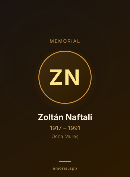 Memorial portrait of Zoltán Naftali