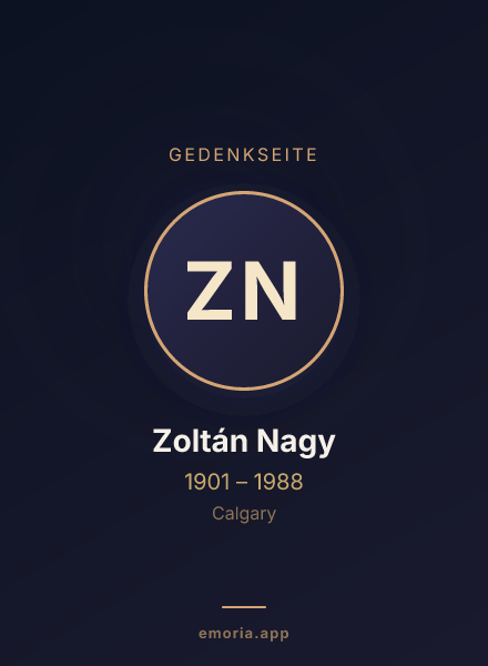 Gedenkportrait von Zoltán Nagy