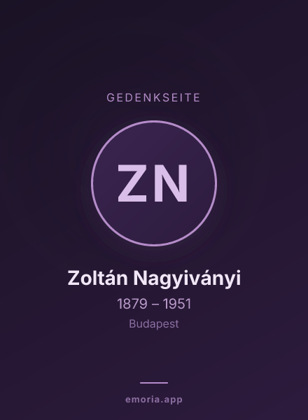 Gedenkportrait von Zoltán Nagyiványi