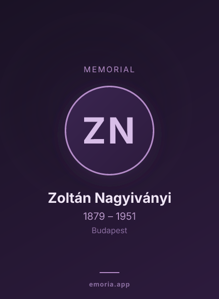 Memorial portrait of Zoltán Nagyiványi