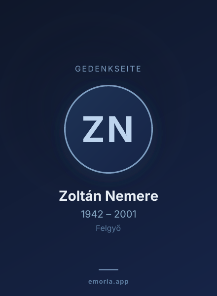 Gedenkportrait von Zoltán Nemere