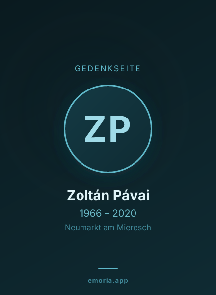 Gedenkportrait von Zoltán Pávai