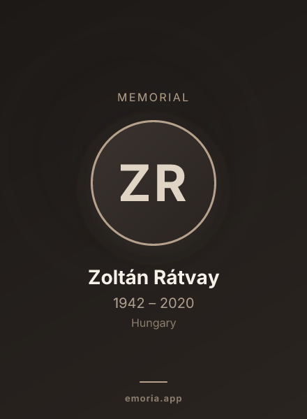 Memorial portrait of Zoltán Rátvay