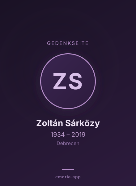 Gedenkportrait von Zoltán Sárközy