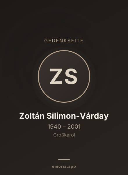 Gedenkportrait von Zoltán Silimon-Várday