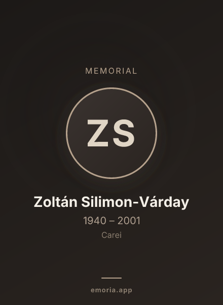 Memorial portrait of Zoltán Silimon-Várday